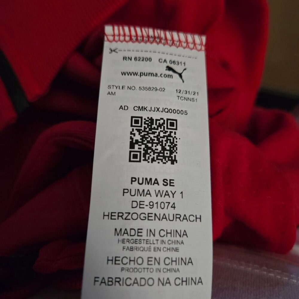 Puma Ferrari Race Hooded Sweat Jacket Zip Up 312 B2 Formula 1 Medium *NWT* - Picture 5 of 10
